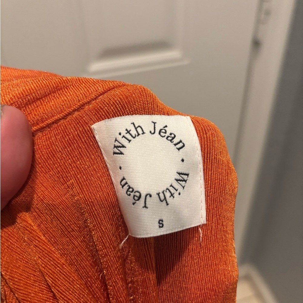 With Jean “Andy dress” Ruched Long Sleeve Button Down small - Picture 4 of 4